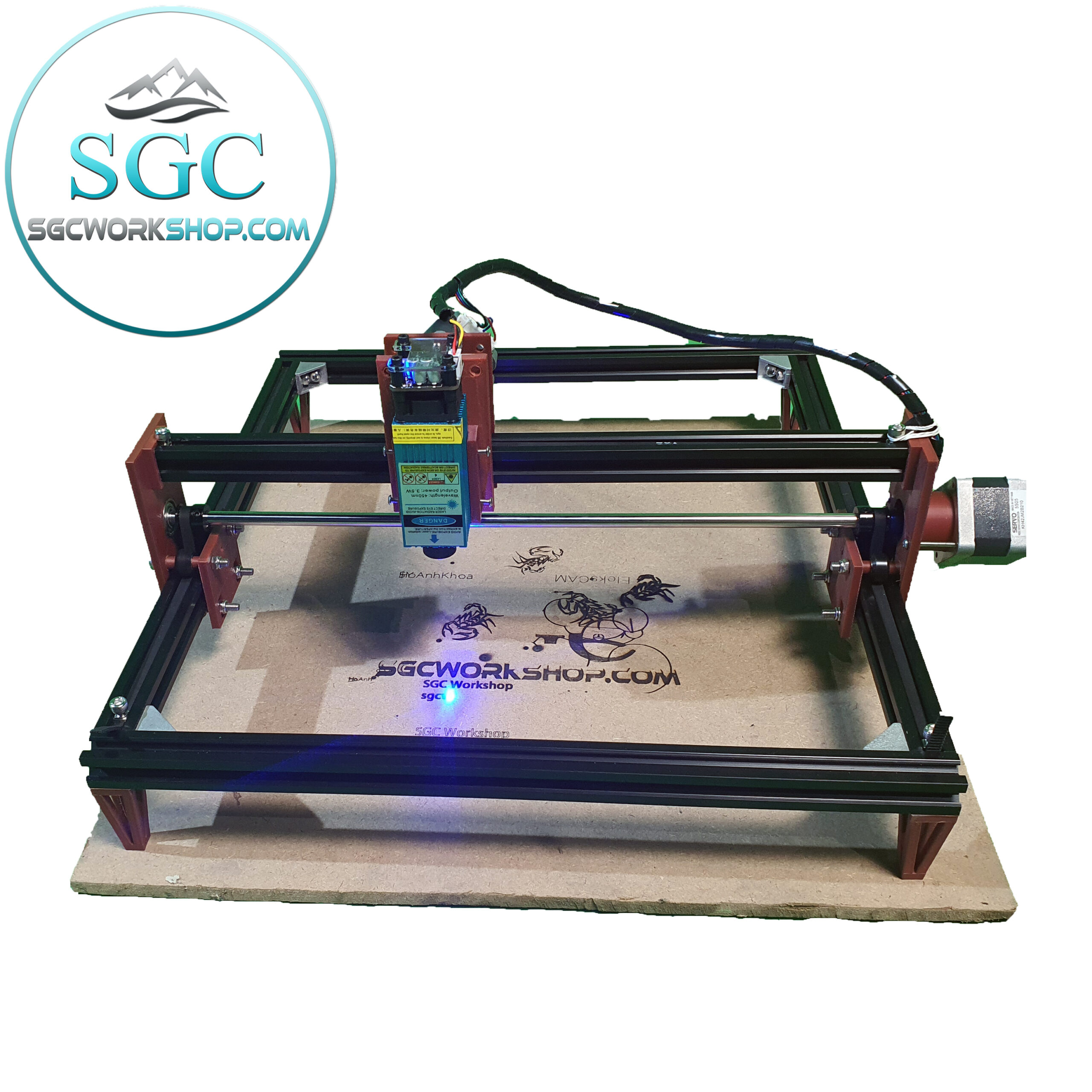 AK LASER V1_Máy Khắc Laser Mini 3040 Giá Rẻ (Cắt Gỗ, Khắc Ví, Móc Khóa, Tranh Ảnh...) - Ảnh 2