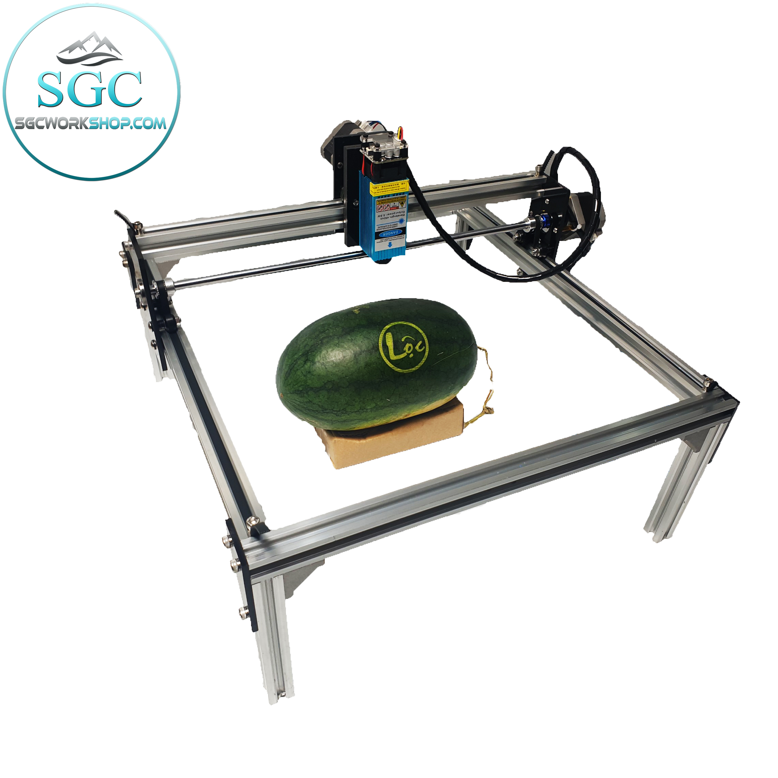 AK Laser 3040 Pro 15W | Khắc Dưa Hấu & Gỗ, Da | Máy Laser Mini Nhỏ Gọn, Chuẩn Kinh Doanh - Ảnh 2