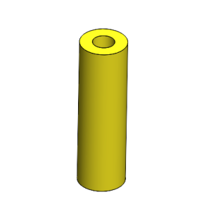 File 3D trụ nhựa tròn không ren